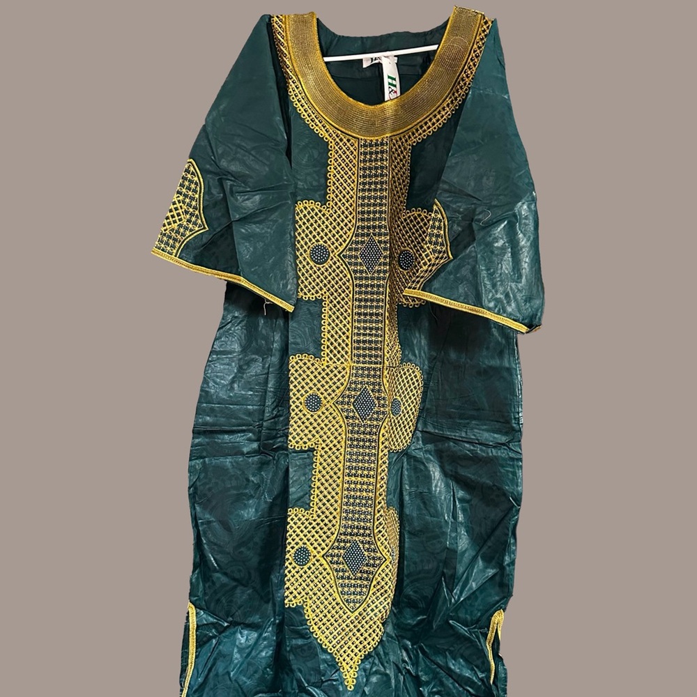 Green and Gold Traditional Kaftan